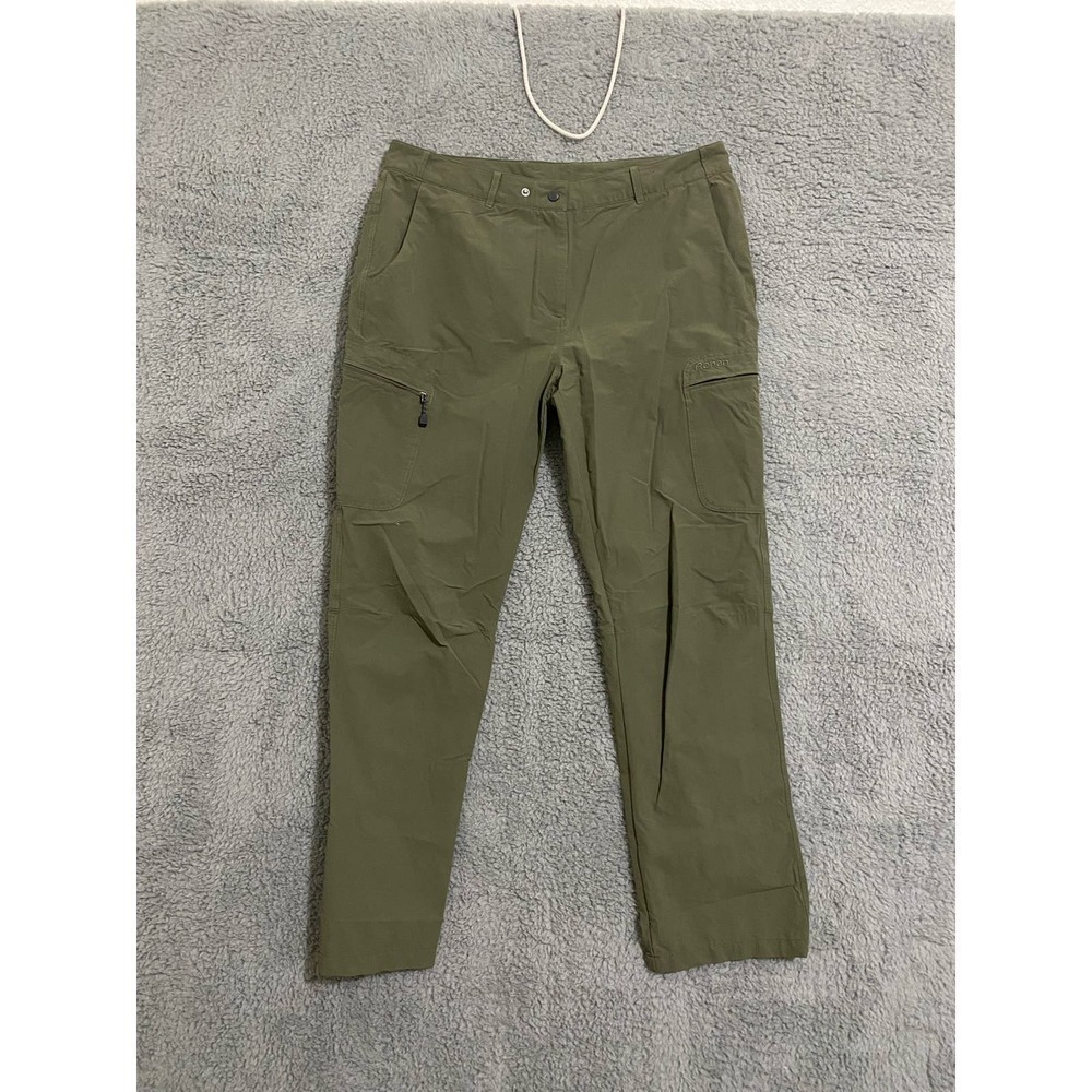 Rohan Trailblazers womens Khaki Walking Hiking UPF 40+ Trousers UK 16 Long